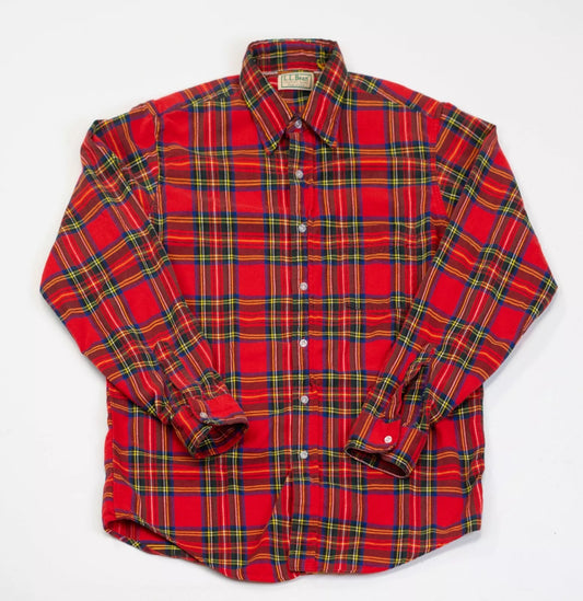 Classic Red LL Bean Inc. Flannel - M